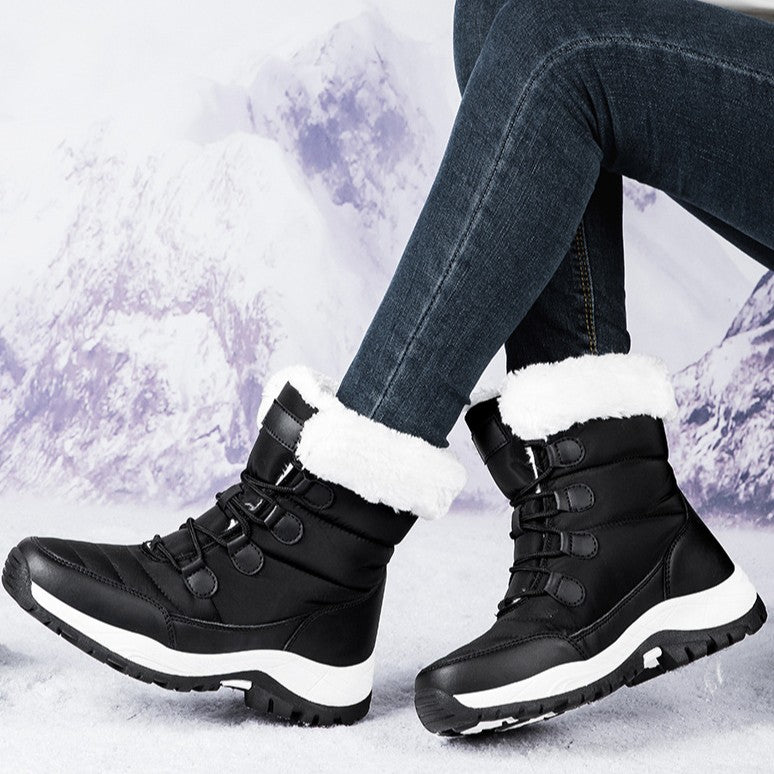 Fleece-Lined High-Top Winter Hiking Boots
