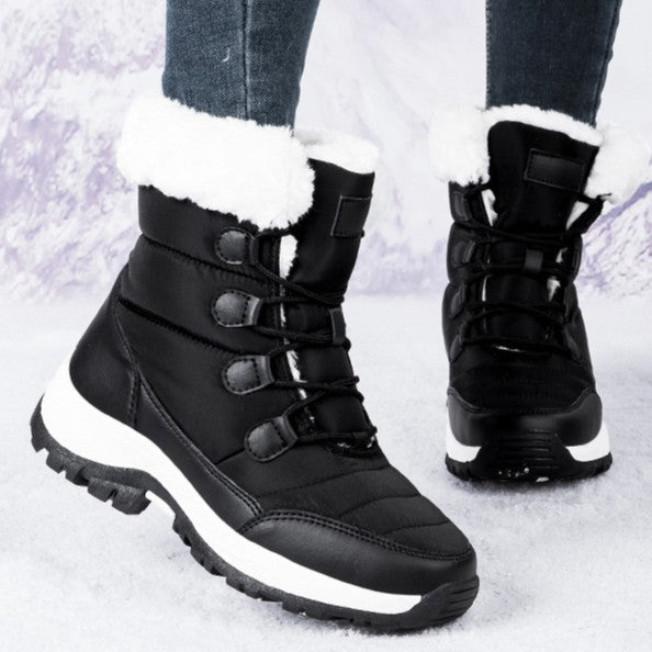 Fleece-Lined High-Top Winter Hiking Boots