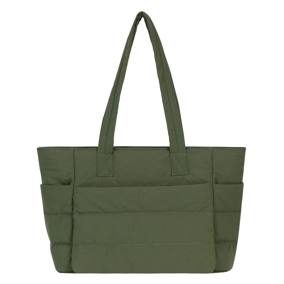 Quilted Puffer Laptop Tote Bag