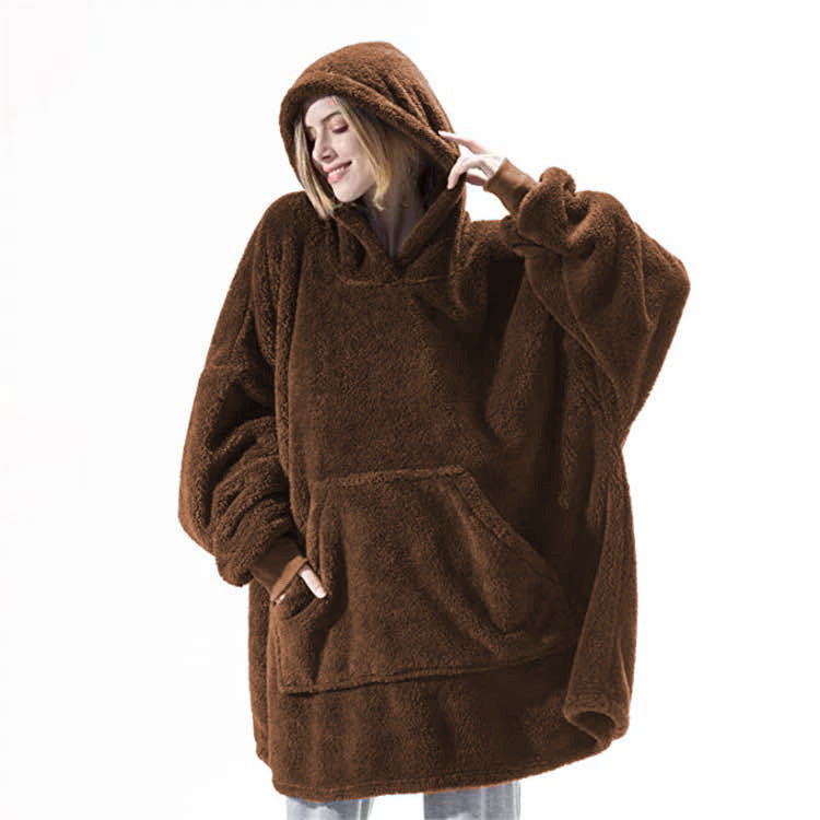 Oversized Sherpa Fleece Wearable Blanket Hoodie