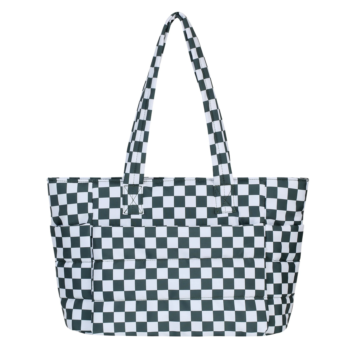 Quilted Puffer Laptop Tote Bag
