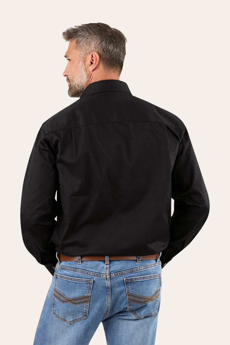 Men's Twin-Pocket Button-Up Work Shirt