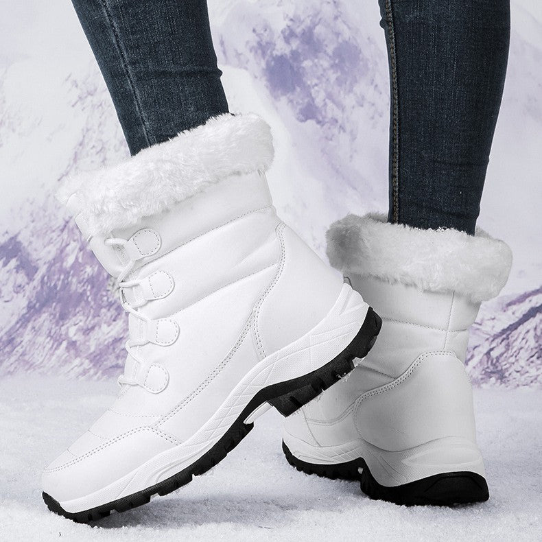 Fleece-Lined High-Top Winter Hiking Boots