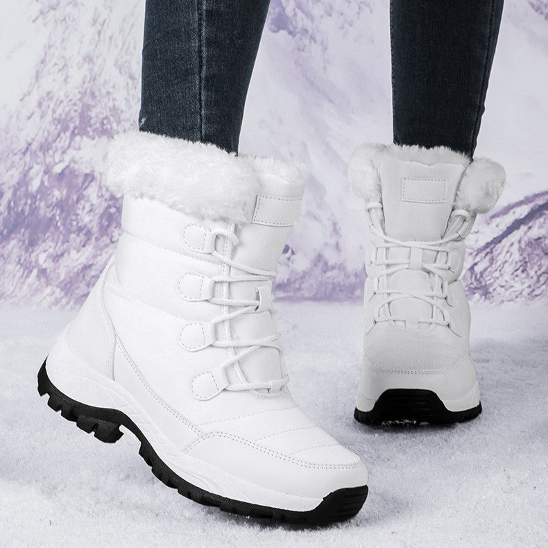 Fleece-Lined High-Top Winter Hiking Boots