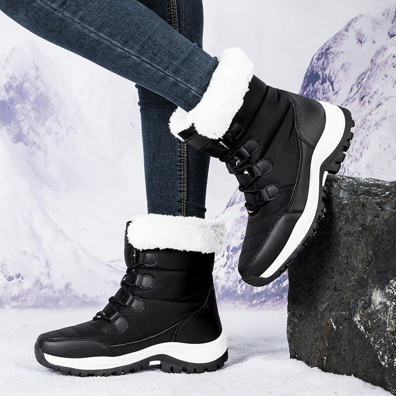 Fleece-Lined High-Top Winter Hiking Boots