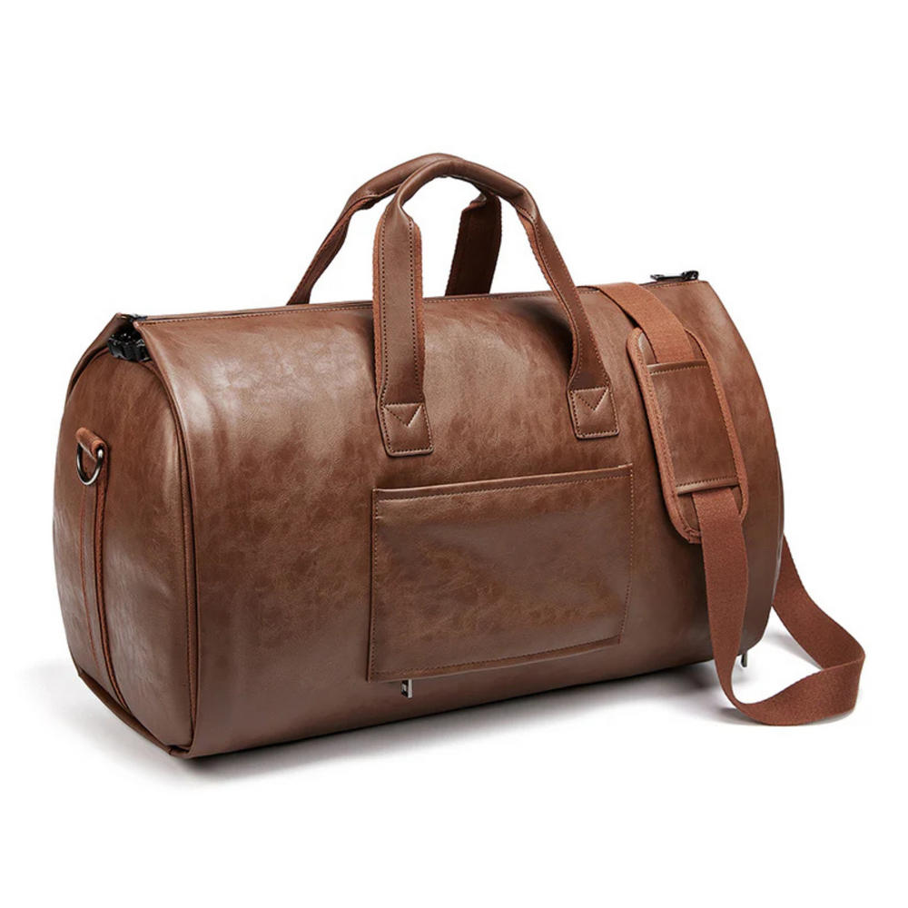 Men's Vegan Leather Weekender Duffel Bag