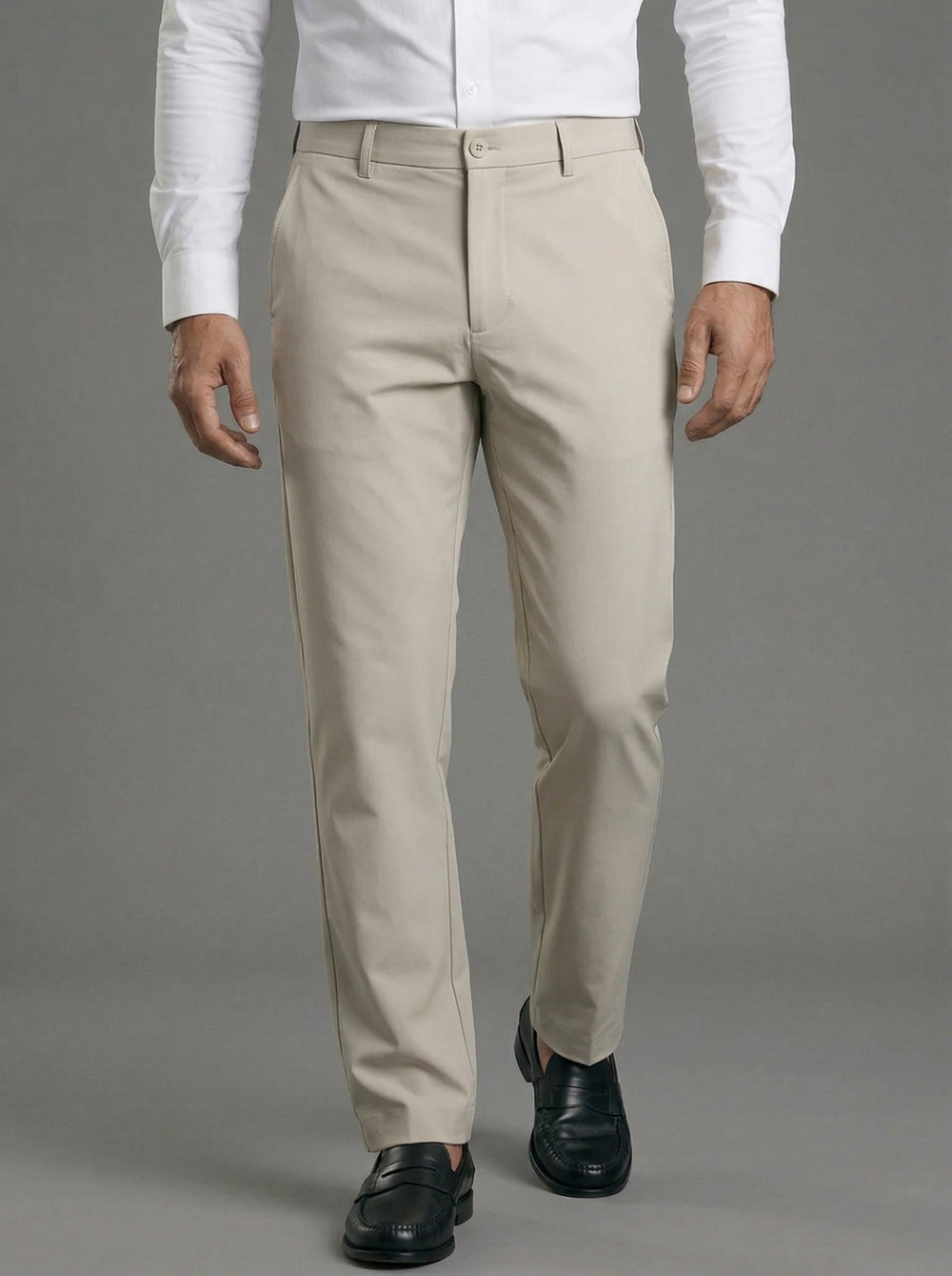 Men's Stretch Knit Pleated Trousers