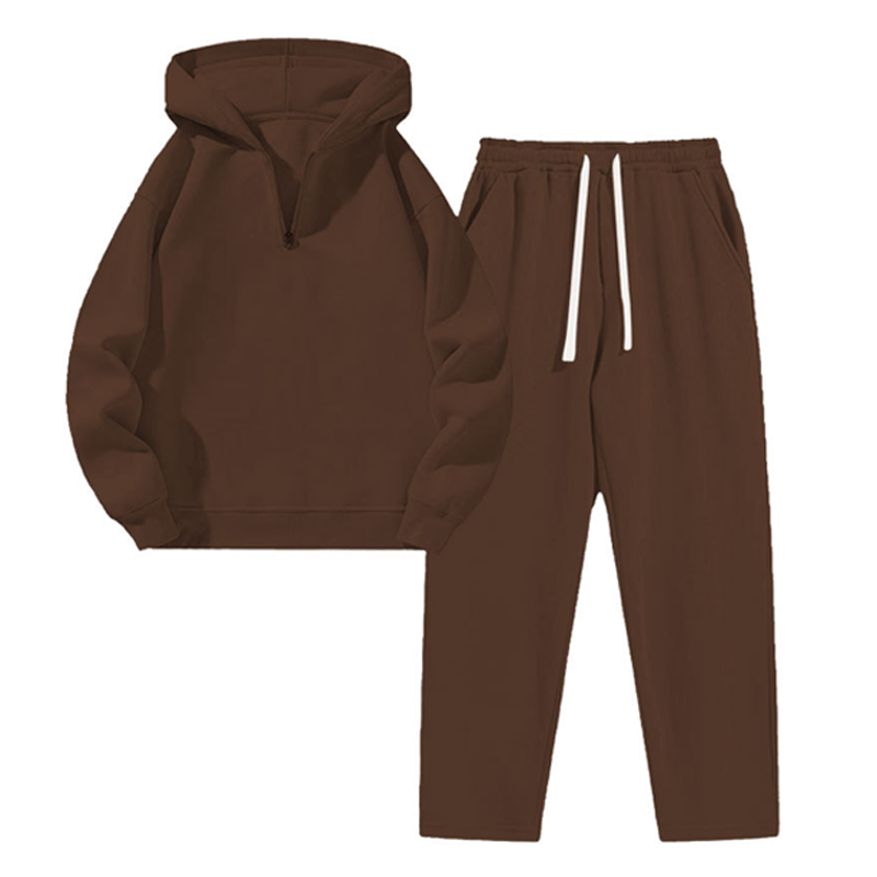 Men's Half-Zip Hoodie and Sweatpants Set