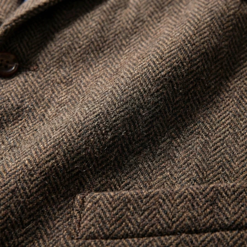 Men's Herringbone Tweed-Style Waistcoat
