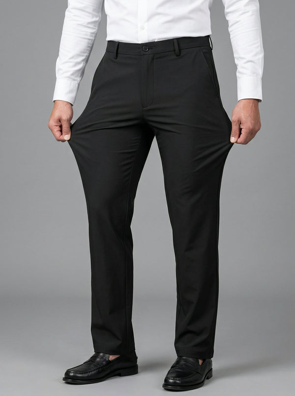 Men's Stretch Knit Pleated Trousers