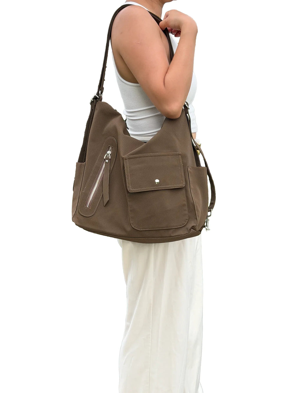 Three-Way Convertible Utility Shoulder Bag