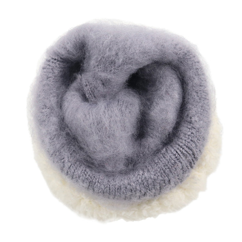 Plush-Cuff Lined Touchscreen Knit Gloves