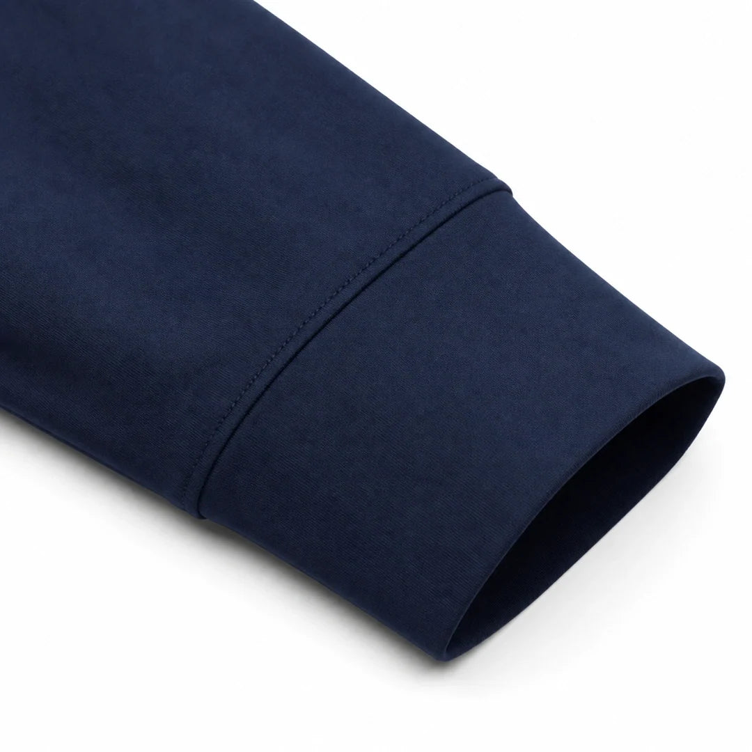 Men's Layered-Look Collar Quarter-Zip Pullover