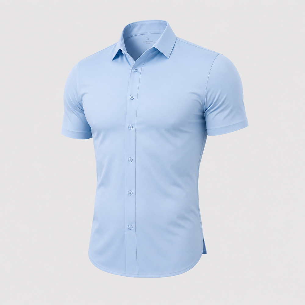 Men's Muscle-Fit Stretch Short-Sleeve Shirt