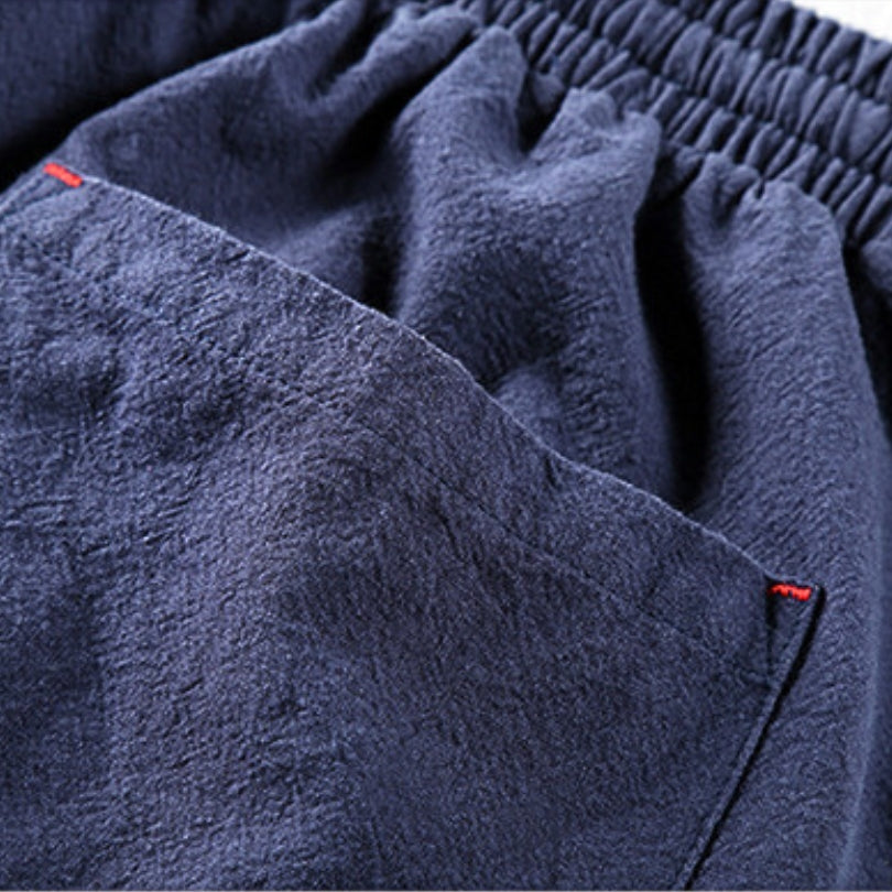 Men's Relaxed Crinkle Drawstring Trousers