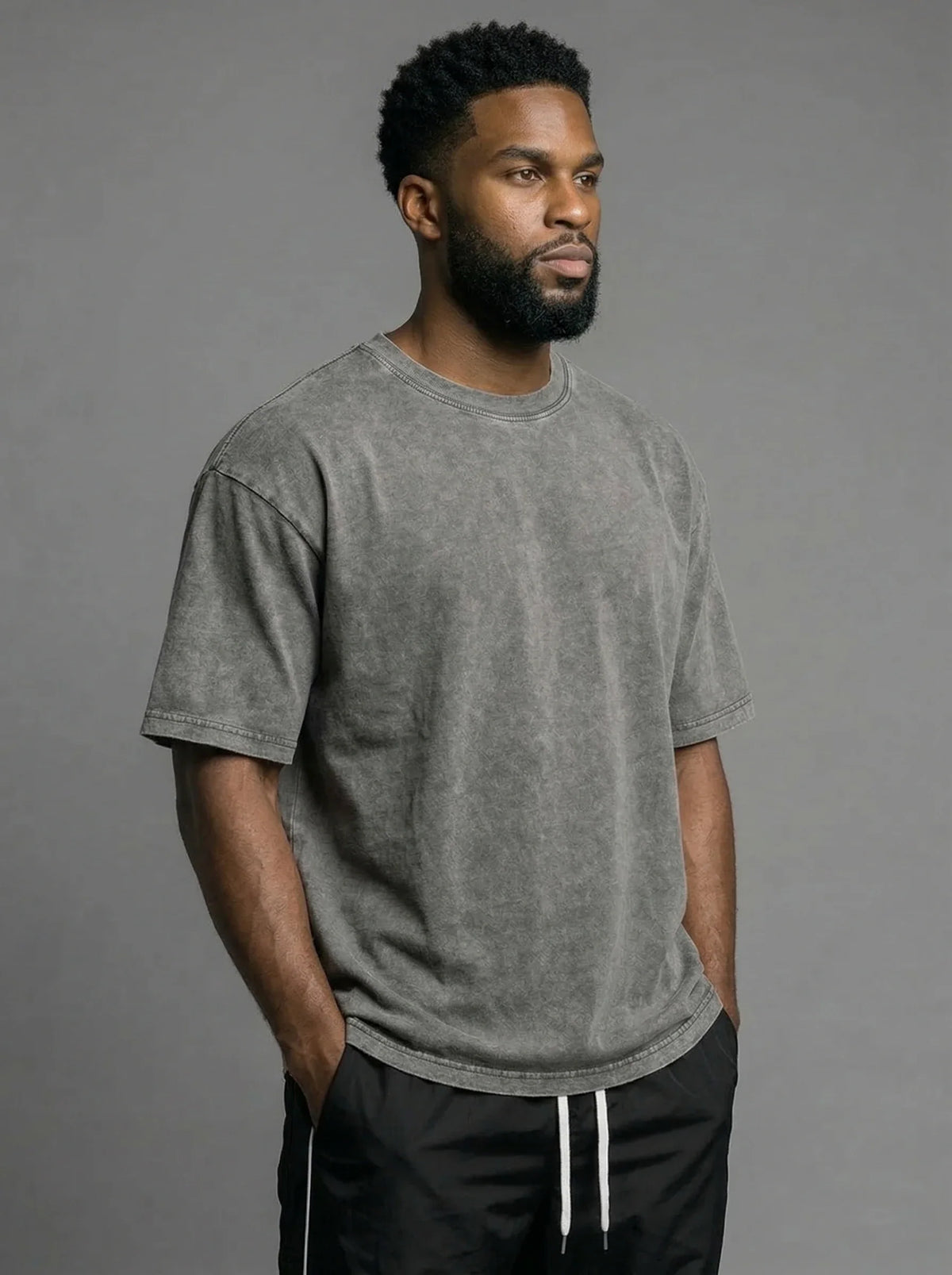 Men's Oversized Washed Cotton Tee