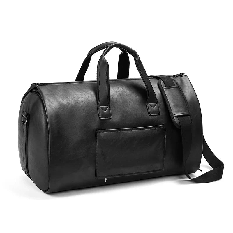 Men's Vegan Leather Weekender Duffel Bag