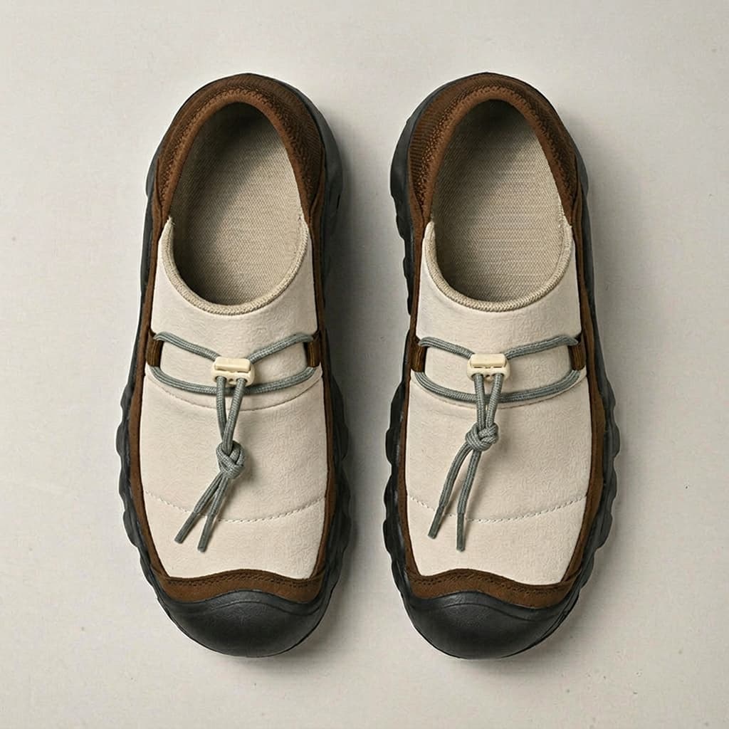 Men's Toggle-Lace Canvas Slip-On Sneakers