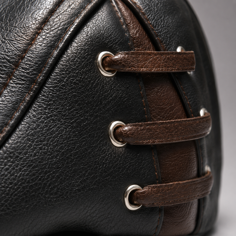 Men's Faux Leather Flat Driving Cap