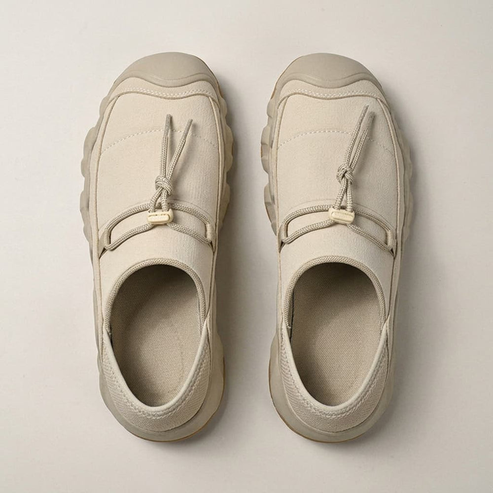 Men's Toggle-Lace Canvas Slip-On Sneakers