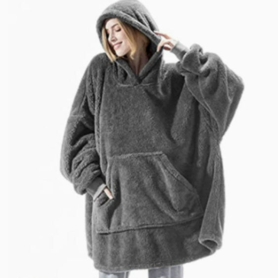 Oversized Sherpa Fleece Wearable Blanket Hoodie