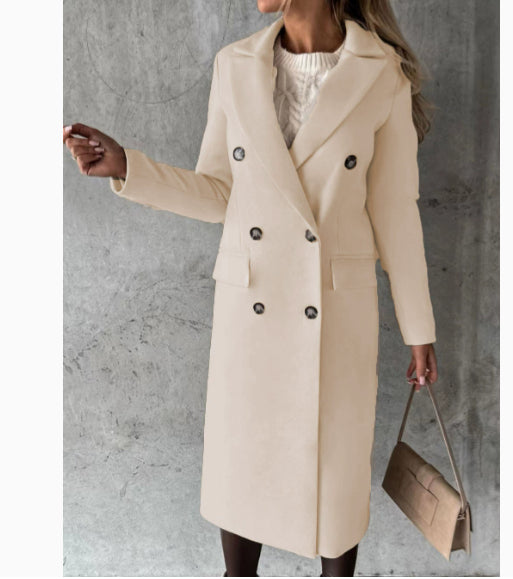Classic Double-Breasted Longline Coat