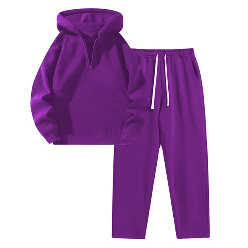Men's Half-Zip Hoodie and Sweatpants Set