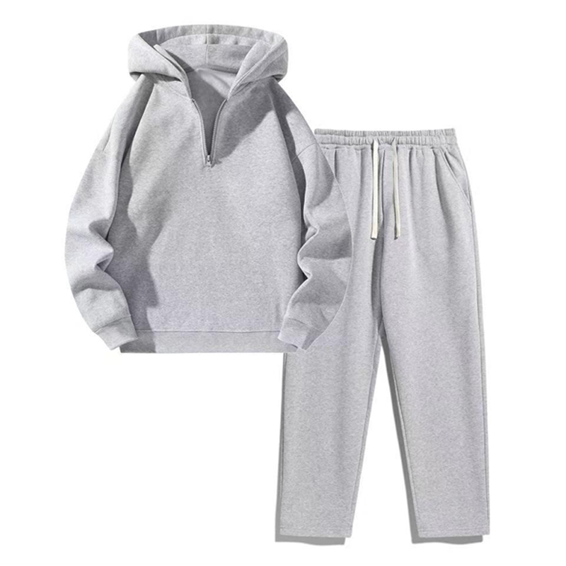 Men's Half-Zip Hoodie and Sweatpants Set