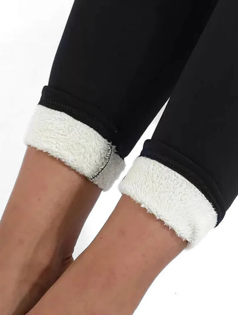 Sherpa-Lined High-Waist Sculpting Leggings