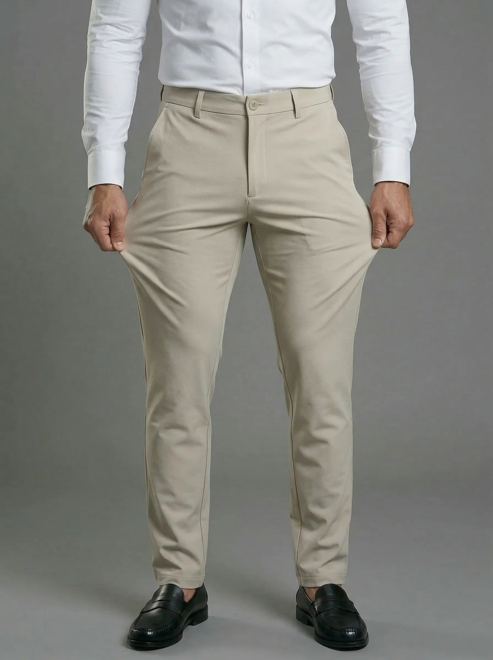 Men's Stretch Knit Pleated Trousers