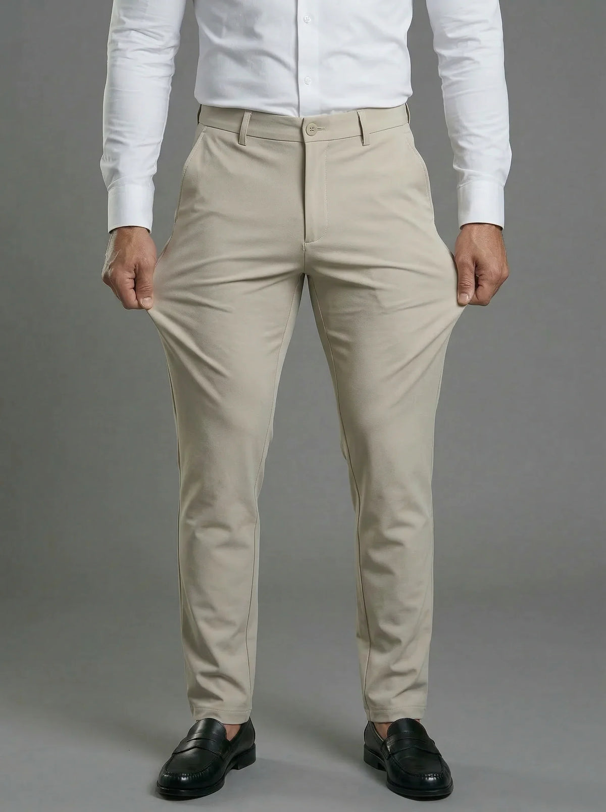 Men's Stretch Knit Pleated Trousers