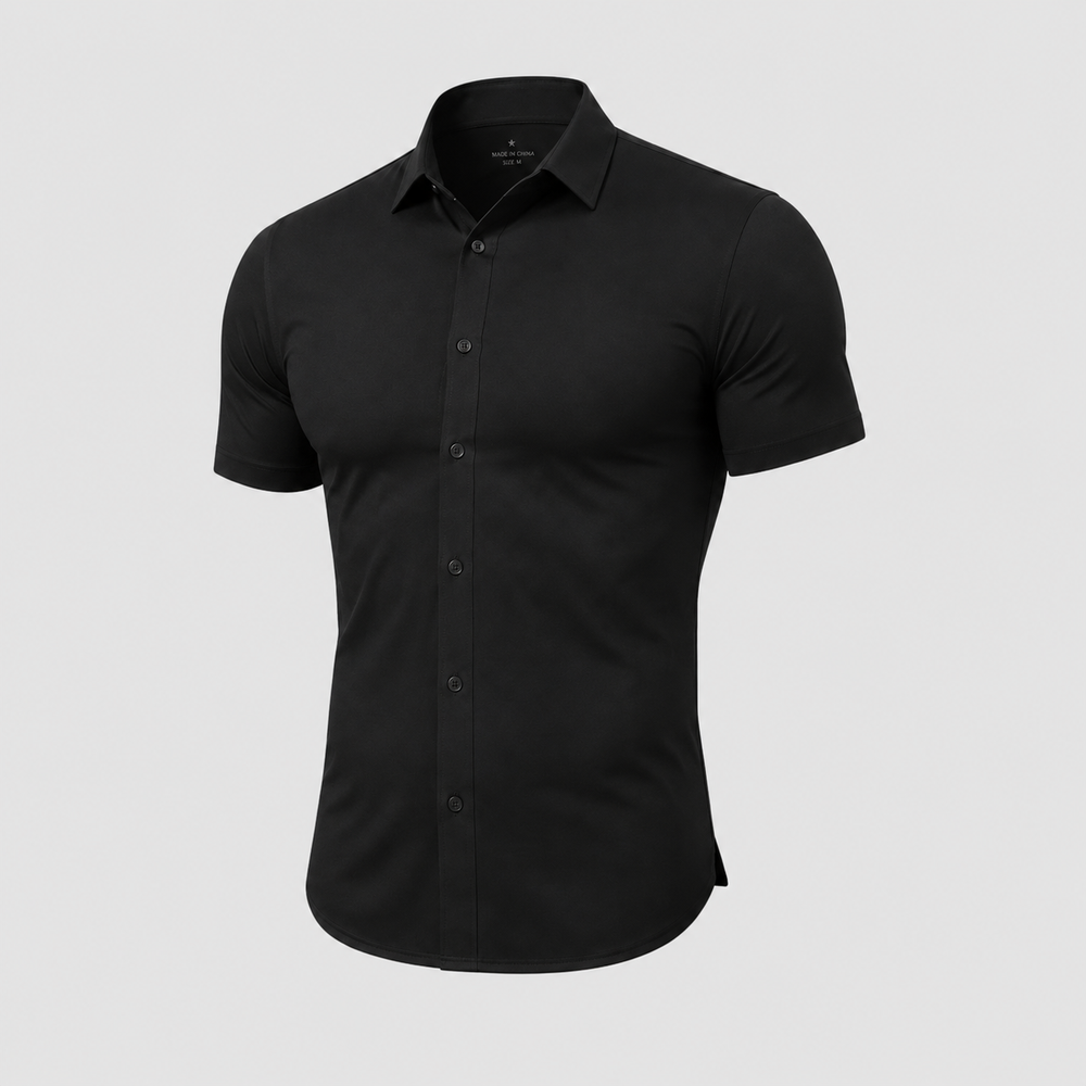 Men's Muscle-Fit Stretch Short-Sleeve Shirt