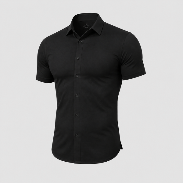 Men's Muscle-Fit Stretch Short-Sleeve Shirt