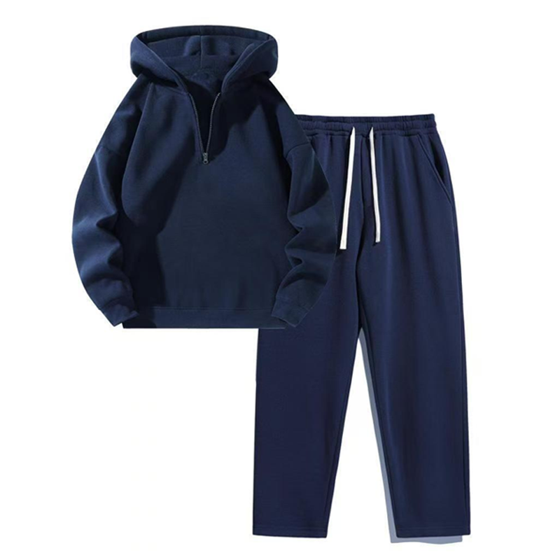 Men's Half-Zip Hoodie and Sweatpants Set