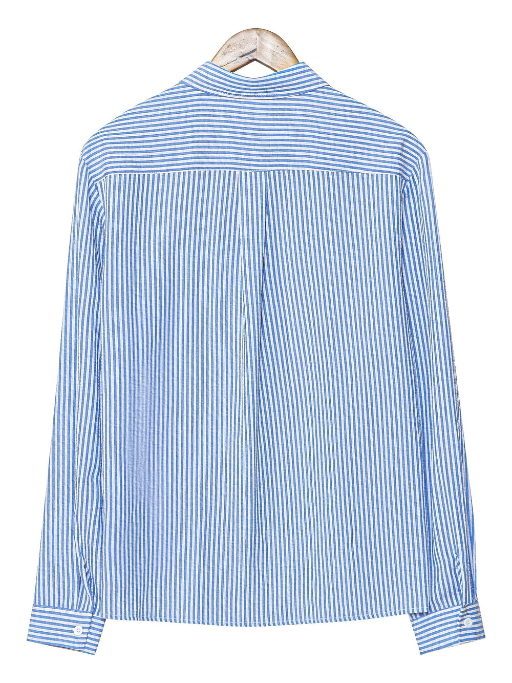 Men's Striped Seersucker Long Sleeve Shirt