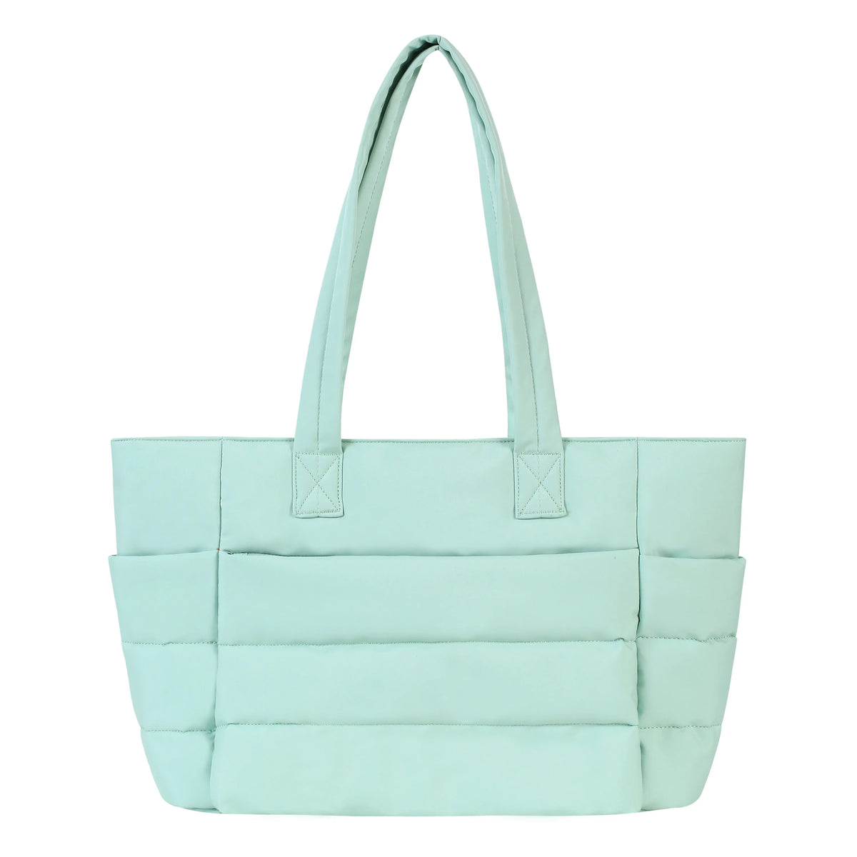 Quilted Puffer Laptop Tote Bag