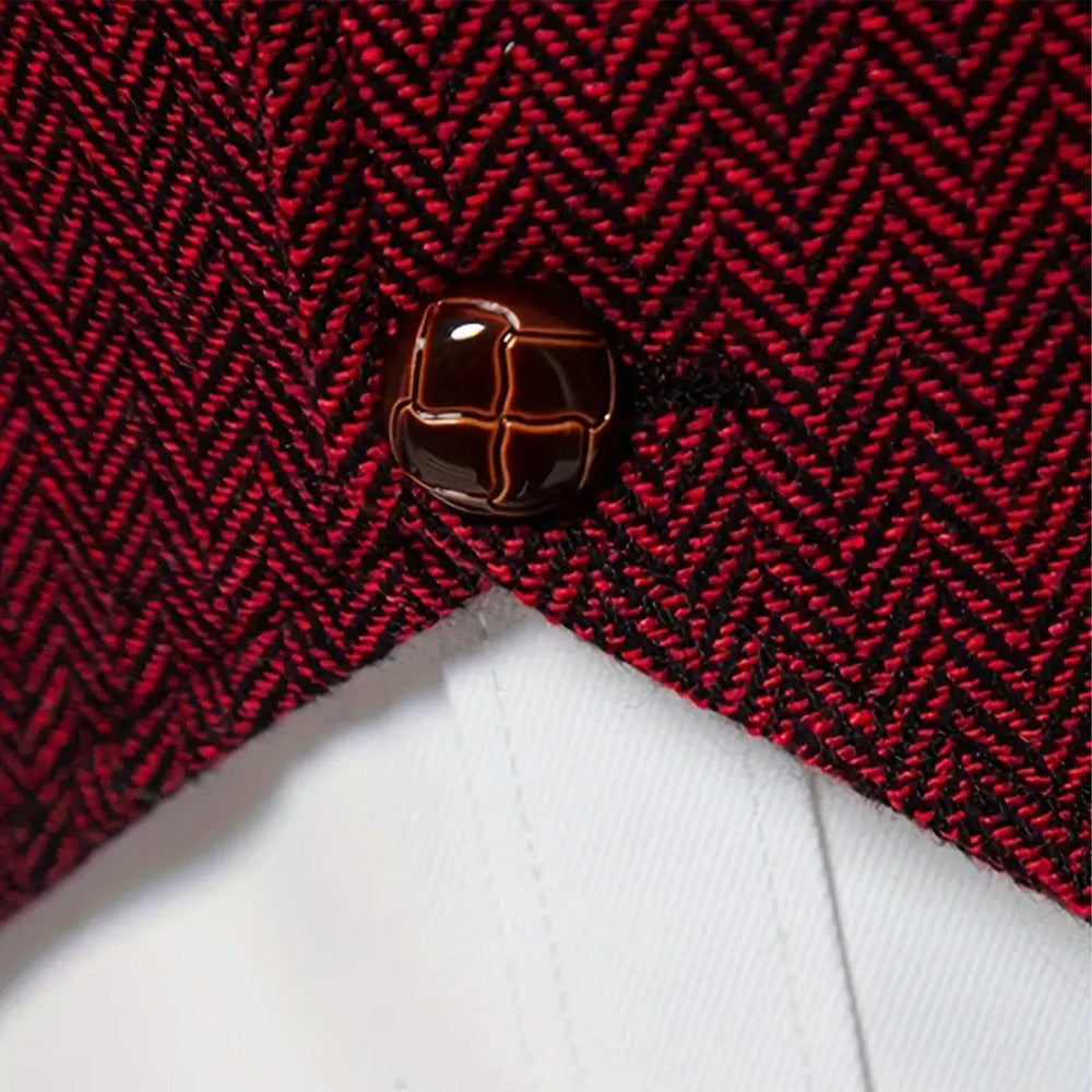 Men's Herringbone Tweed-Style Waistcoat