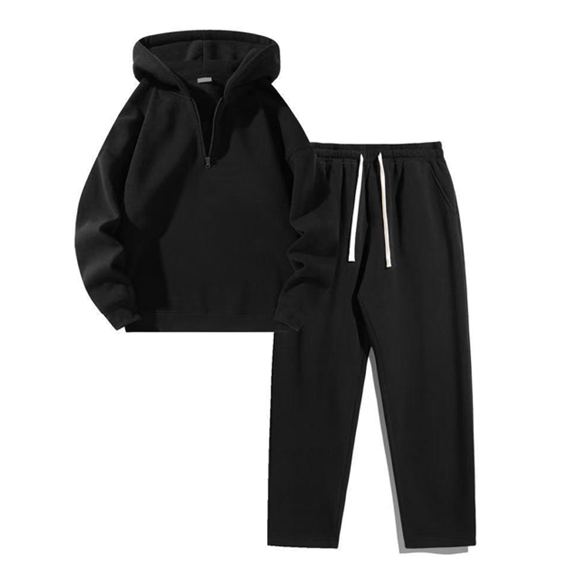 Men's Half-Zip Hoodie and Sweatpants Set