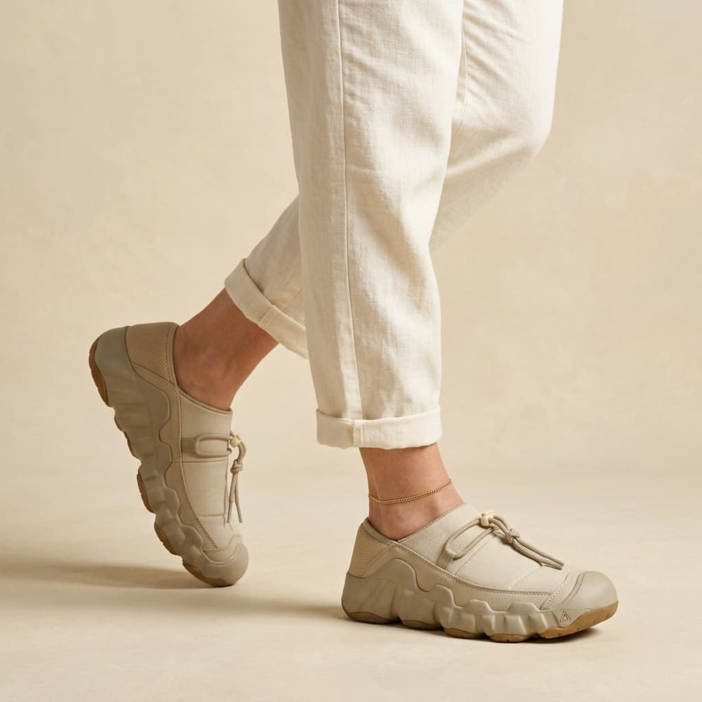 Men's Toggle-Lace Canvas Slip-On Sneakers