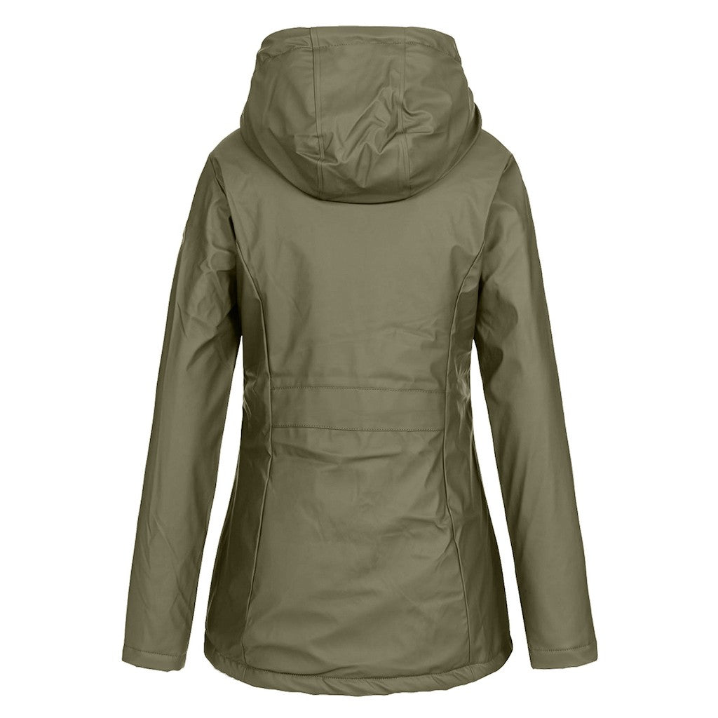 Sherpa-Lined Hooded Rain Jacket