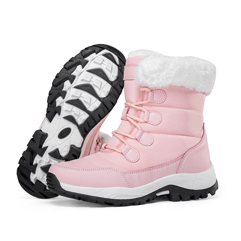 Fleece-Lined High-Top Winter Hiking Boots