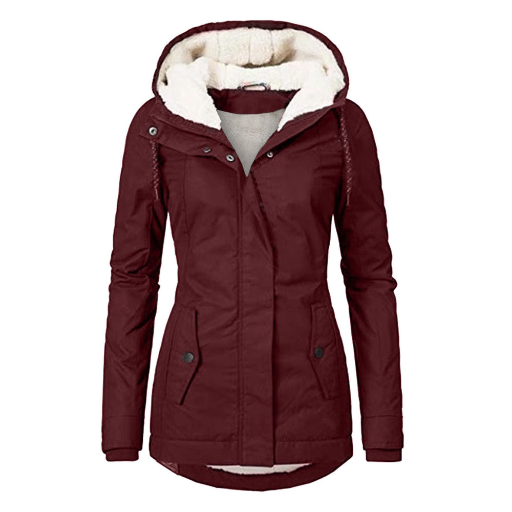 Sherpa-Lined Hooded Utility Parka Jacket