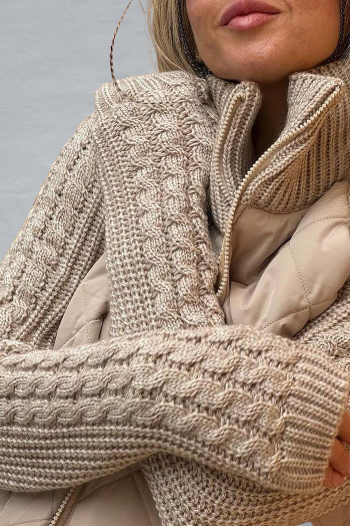 Cable-knit sleeves