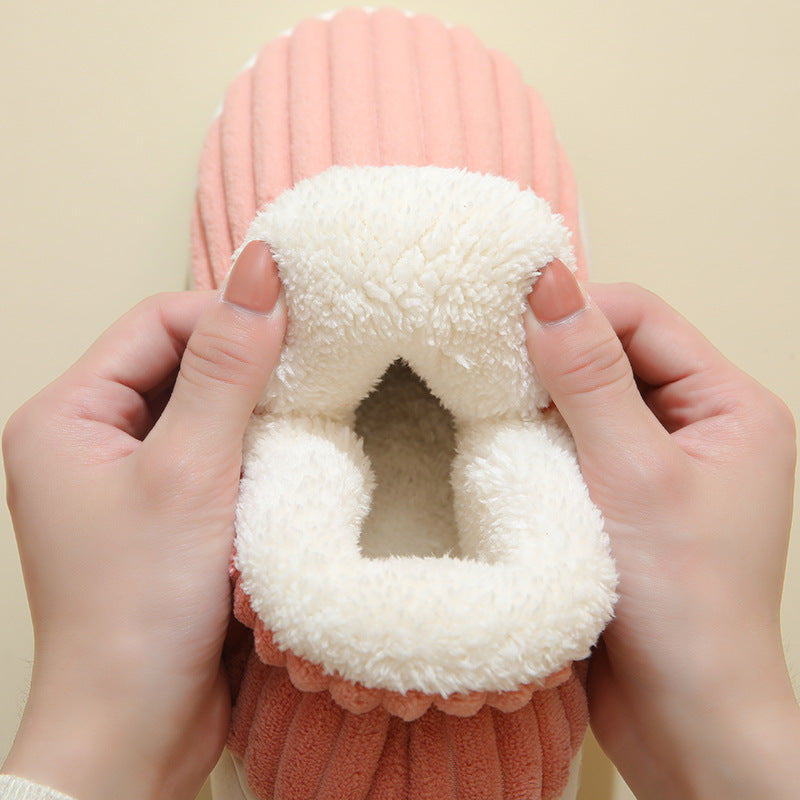 Ribbed Plush Bootie Slippers