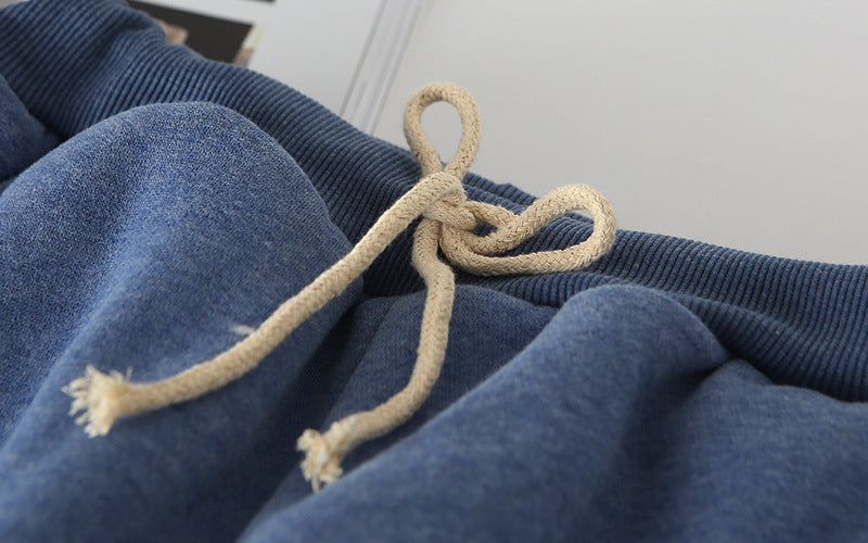 Sherpa-Lined Drawstring Jogger Sweatpants