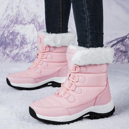Fleece-Lined High-Top Winter Hiking Boots