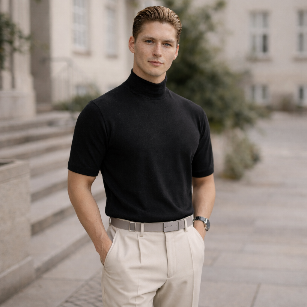 Men's Mock Neck T-Shirt