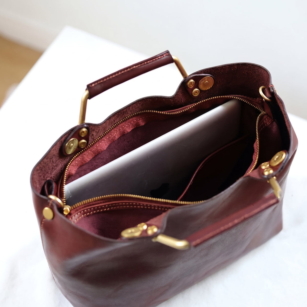 Structured Top-Handle Tote with Crossbody Strap