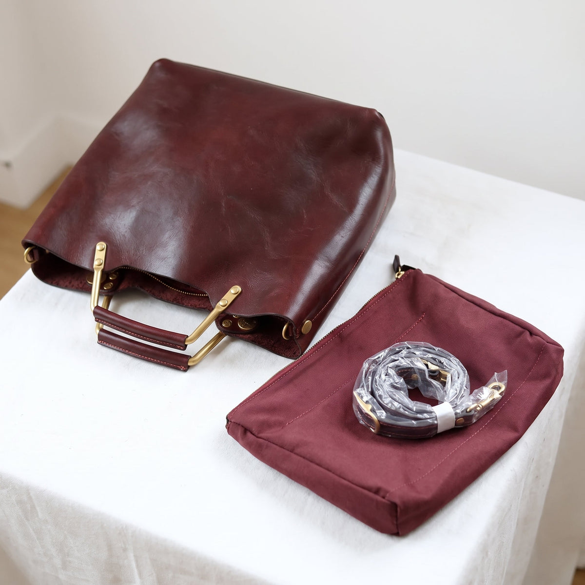 Structured Top-Handle Tote with Crossbody Strap