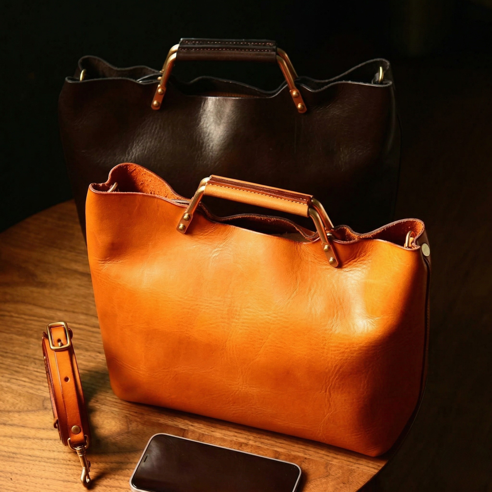 Structured Top-Handle Tote with Crossbody Strap